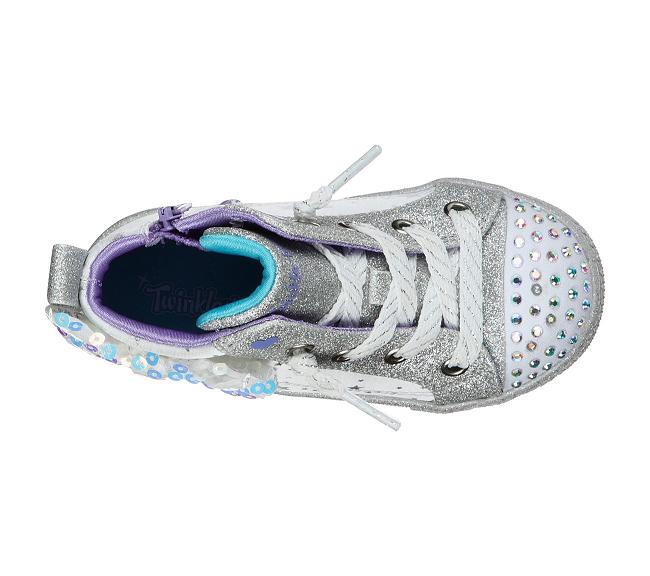 Zapatillas Skechers Con Luces Niños - Twinkle Toes Blanco ZOEVT0348